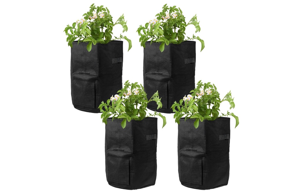 STRUCT Set de 4 sacs à plantes, feutre, Noir