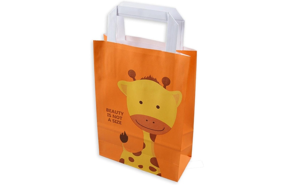 ELCO Sachet cadeau Couleur Animal Girafe 18 x 8 x 26 cm, 50 pièces