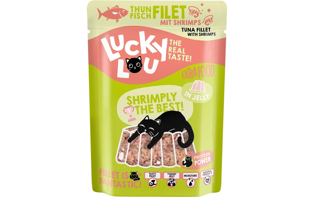 Lucky Lou Extra Food Thon &amp; crevettes en gelée, 70 g