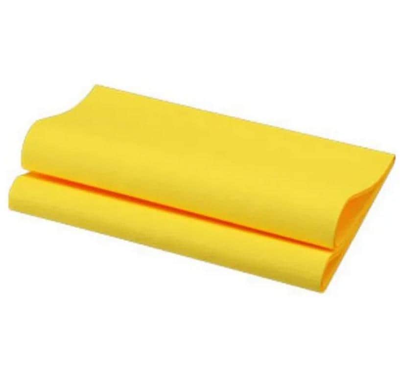Duni Serviettes en papier 40 cm x 40 cm, 60 Pièce/s, Jaune