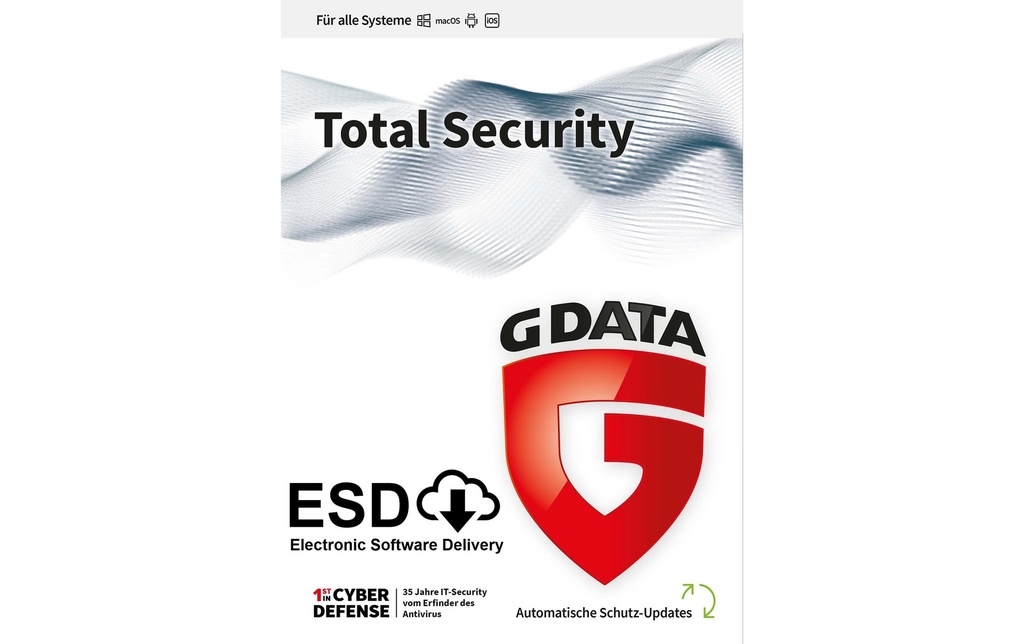 G DATA Total Security ESD, Version complète, 3 utilisateurs, 1 an