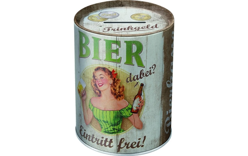 Nostalgic Art Tirelire Caisse à bière Personne