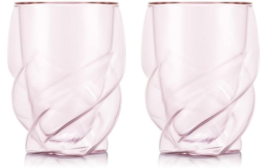 Bodum Verres à double paroi Pavina Paris 270 ml, 2 pièces, rose