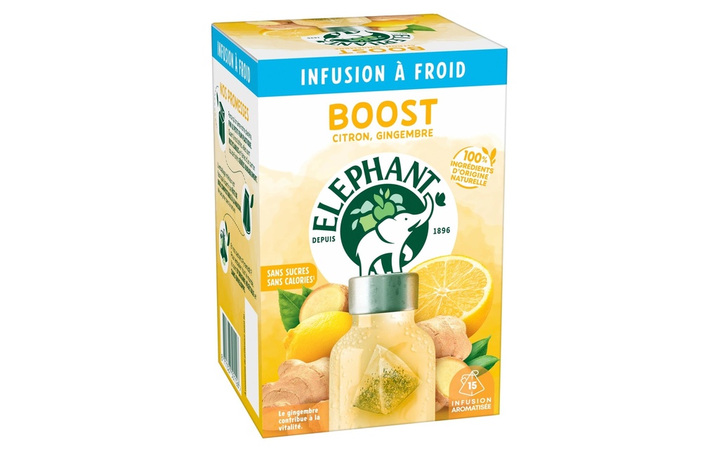 Eléphant Sachet de thé Cold Infusion a Froid Boost 15 pièces