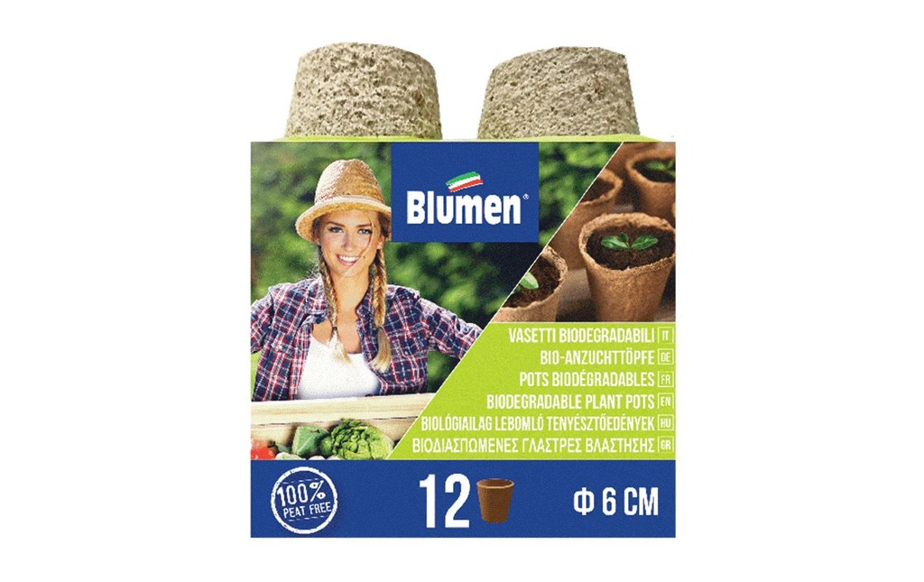 Blumen Godets de culture Ø 6 cm, rond, 12 pièces