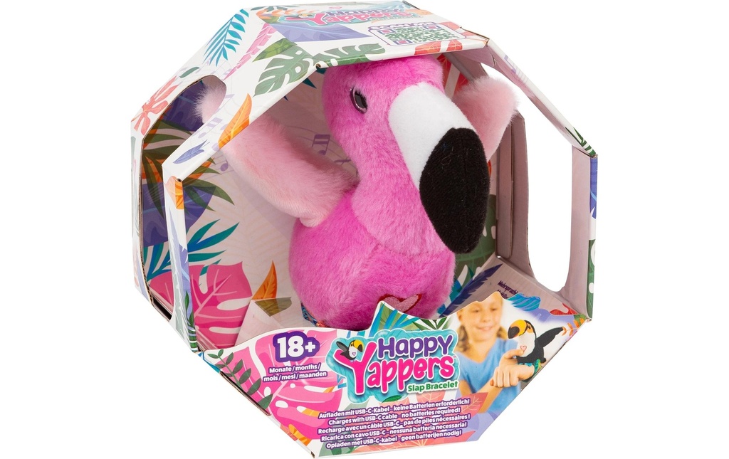 Max Bersinger Peluche Happy Yappers Flamant rose