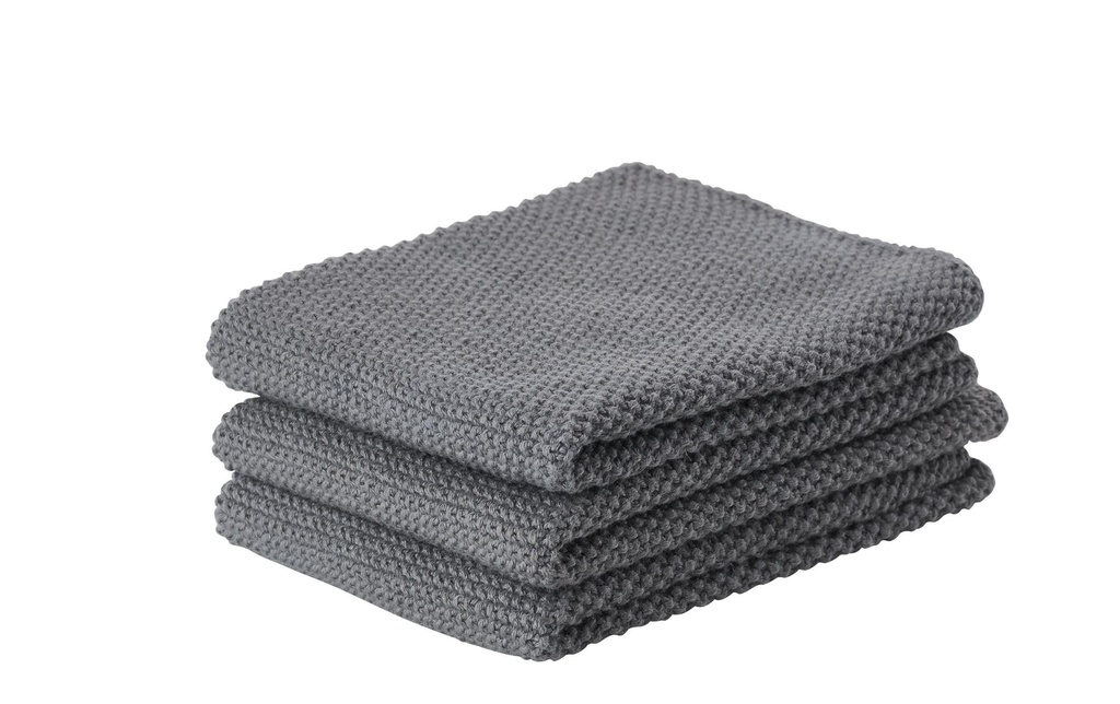 Zone Denmark Torchon à vaisselle 27 cm x 27 cm, 3 Stück, Gris