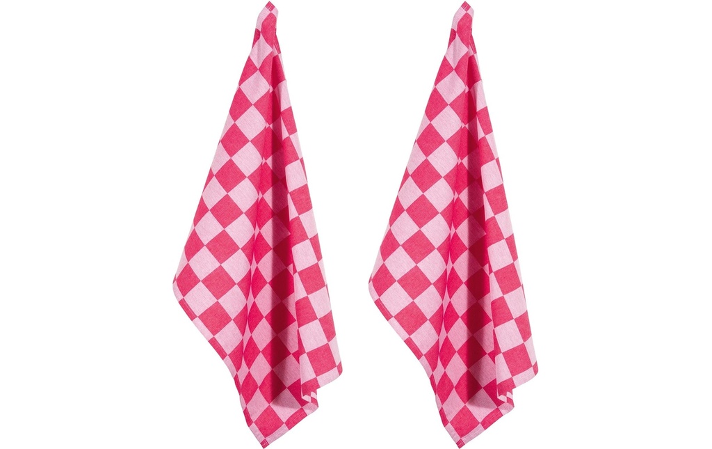 pad Ensemble de torchons pour la vaisselle Chess 2 pièces, Rose