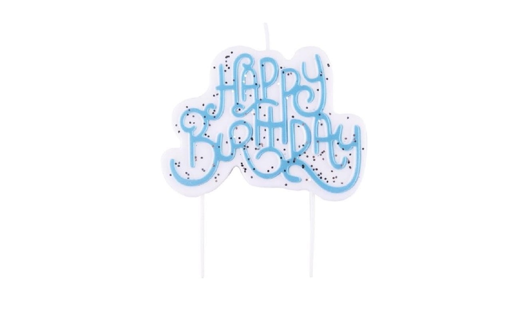 PME Bougie Happy Birthday Bleu/blanc, 1 Pièce/s