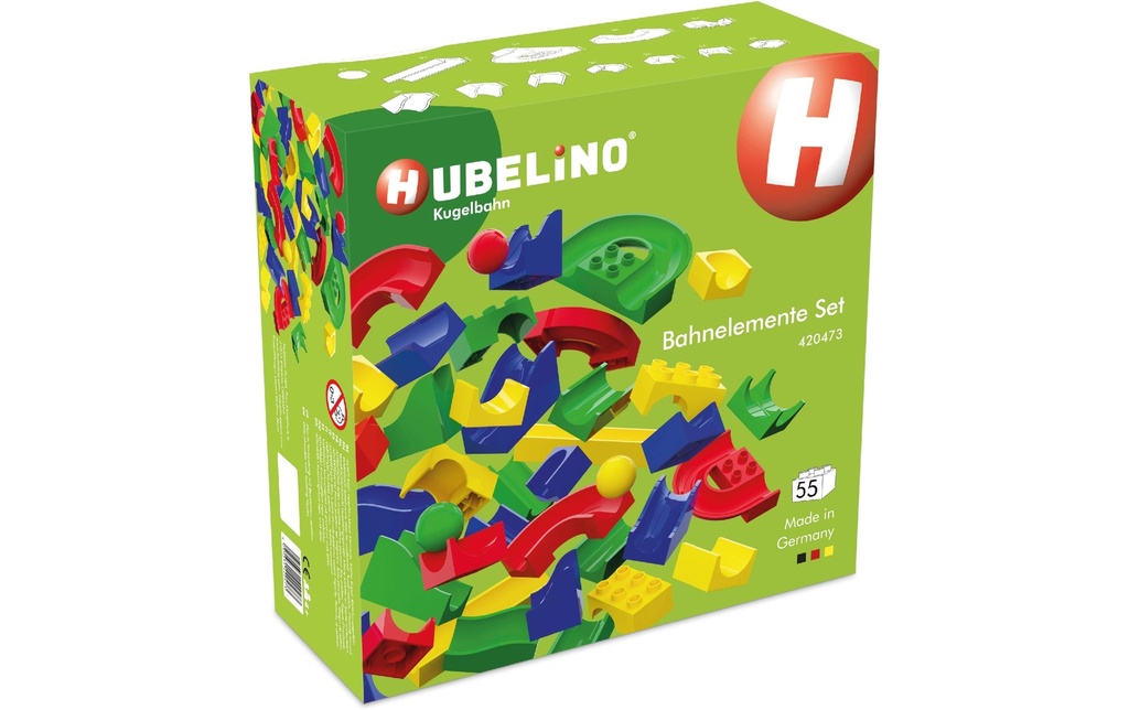 Hubelino Circuit de billes Set d'éléments de voie 55 pièces