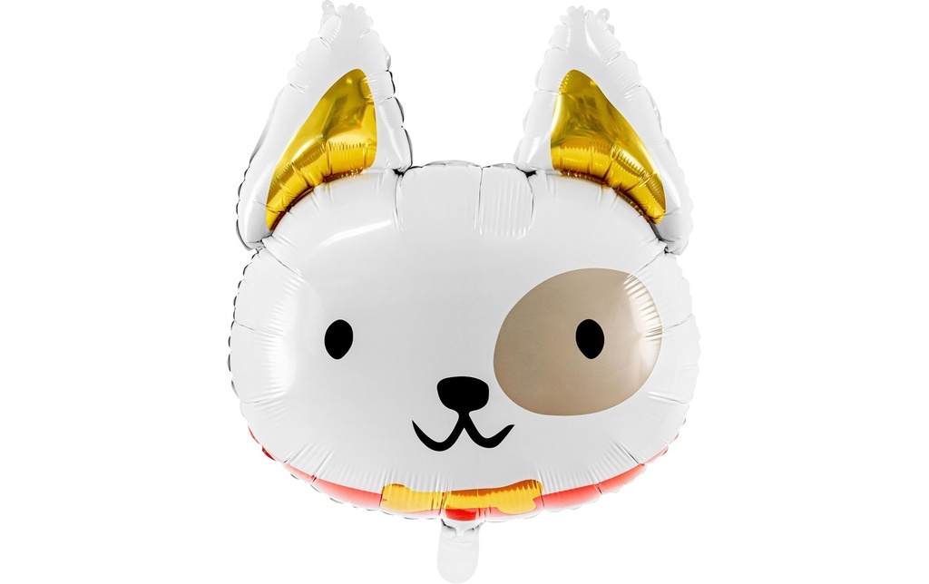 Partydeco Ballon en aluminium Doré/Blanc