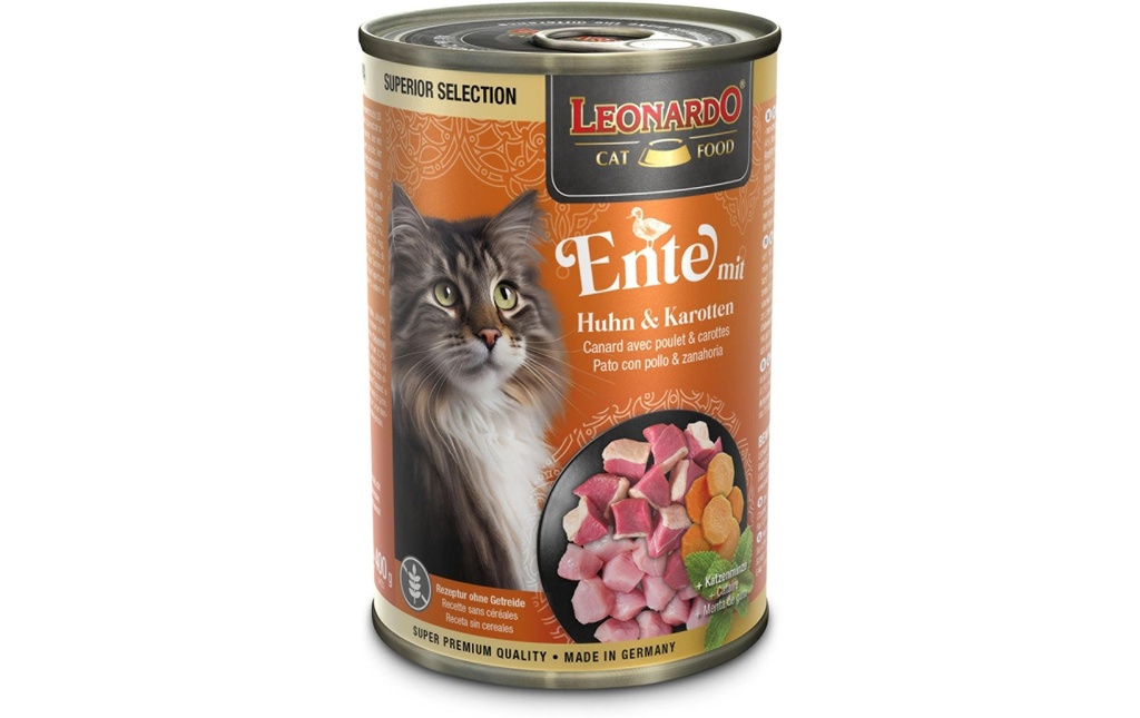 Leonardo Cat Food Alimentation humide Superior Selection Canard, 400 g