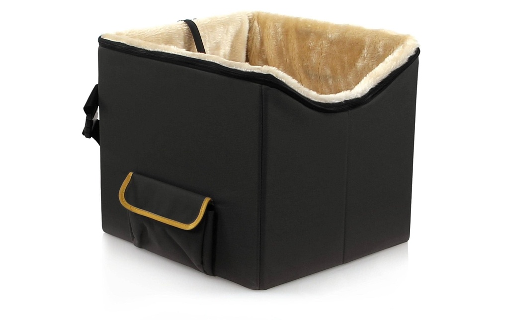 SwissPet Siège de voiture Randy S, 37 x 40 x 35 cm, noir/beige