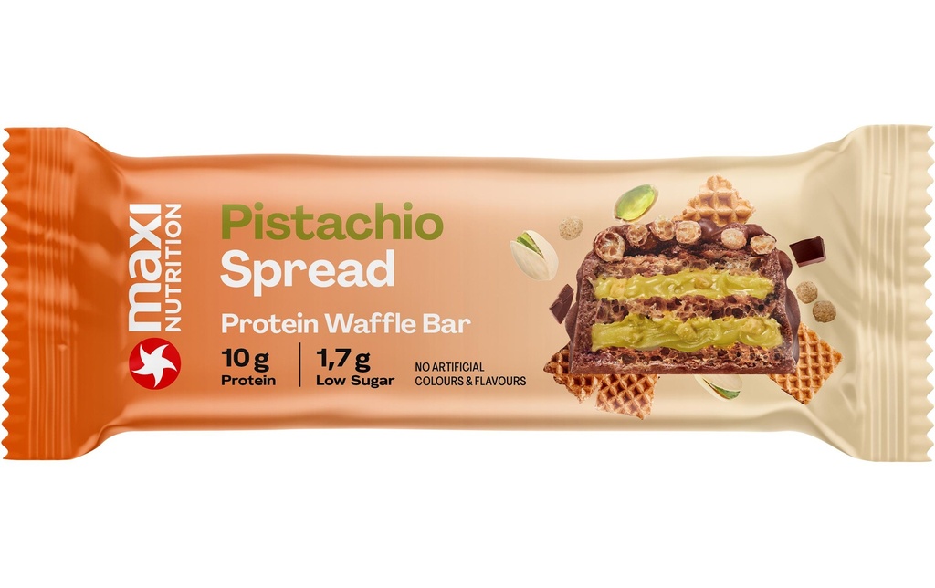 Maxi Nutrition Protein Waffel Riegel – Pistachio Pistaches, 12 x 40 g