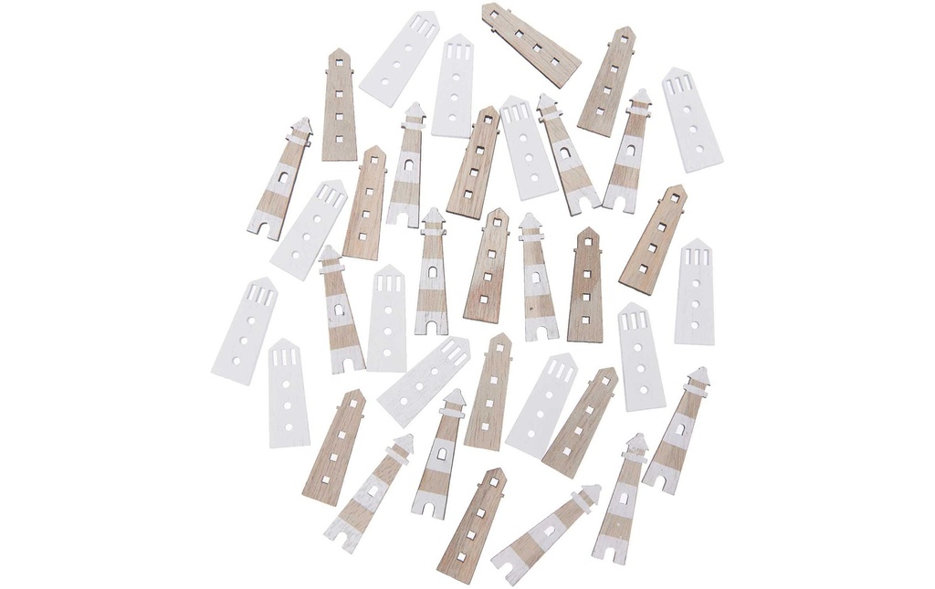 Rico Design Décoration à éparpiller Phare naturel 36 pièces