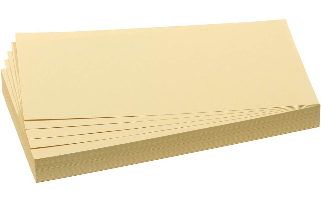 Franken Cartes de présentation Rectangle 20.5 x 9.5 cm, jaune, 500 pièces