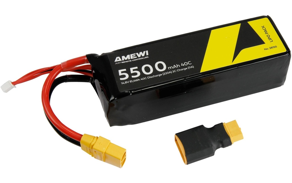 Amewi Batterie RC LiPo 4S 14.8 V 5500 mAh 40C XT90