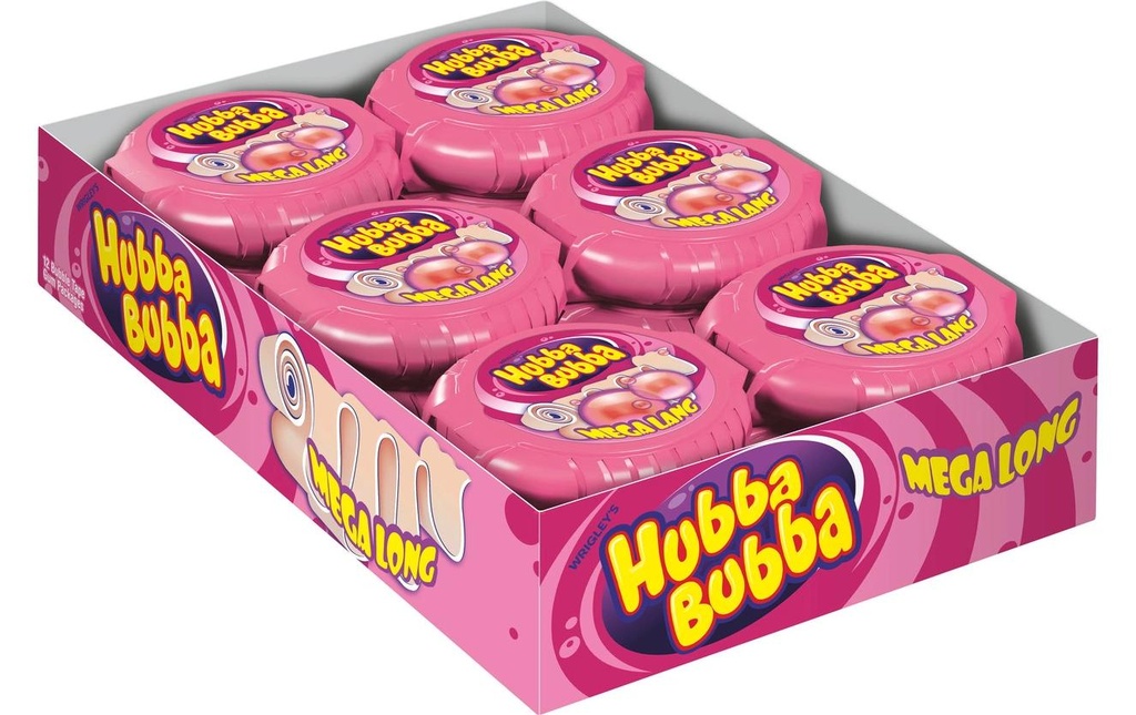 Hubba Bubba Chewing-gum Rouleau Mega Lang Fancy Fruit 12 x 56 g