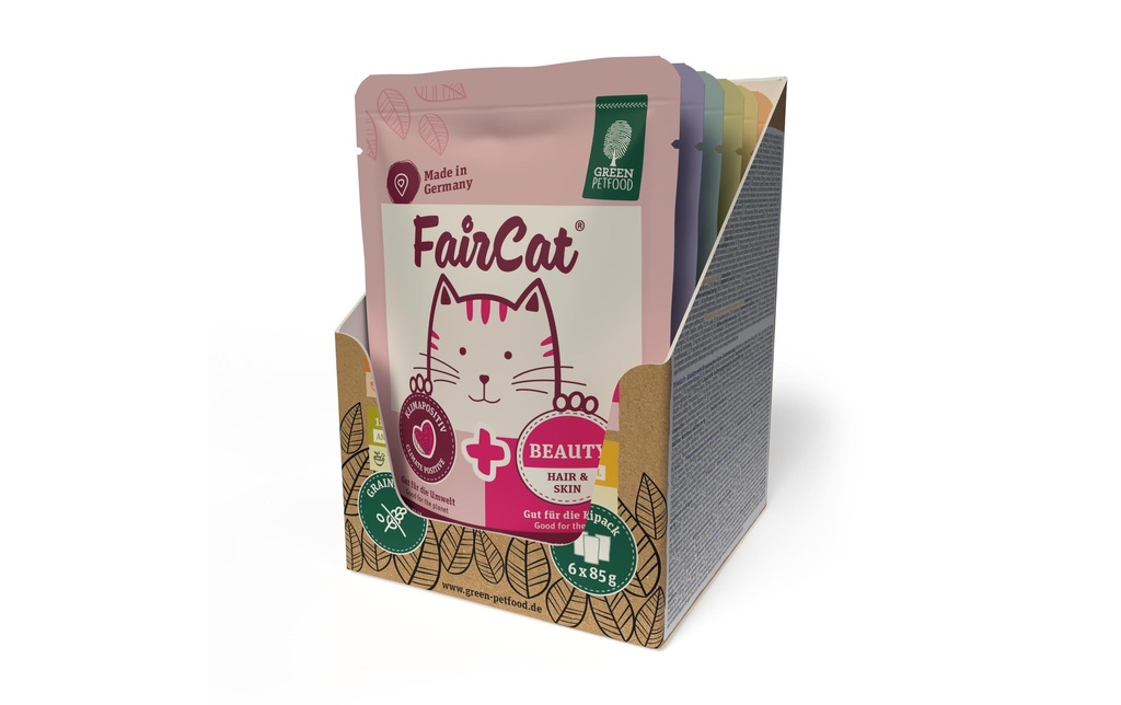 Green Petfood Alimentation humide Multipack FairCat, 6 x 85 g