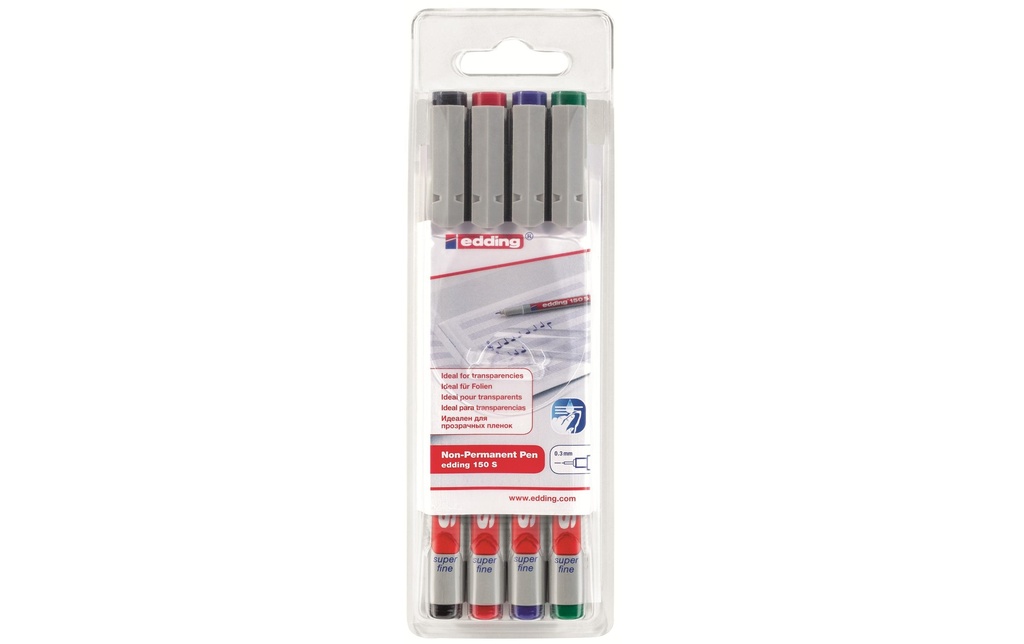 edding Stylo à feuilles Pen 150 S, 4-set