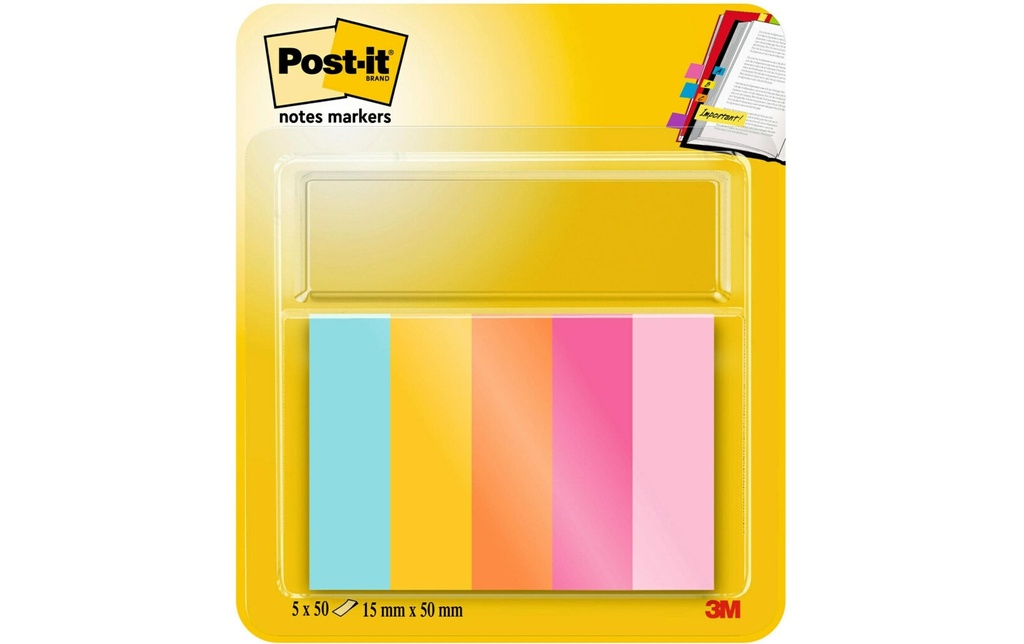 Post-it Fiche de bloc-notes Collection Beachside, 15 x 50 mm
