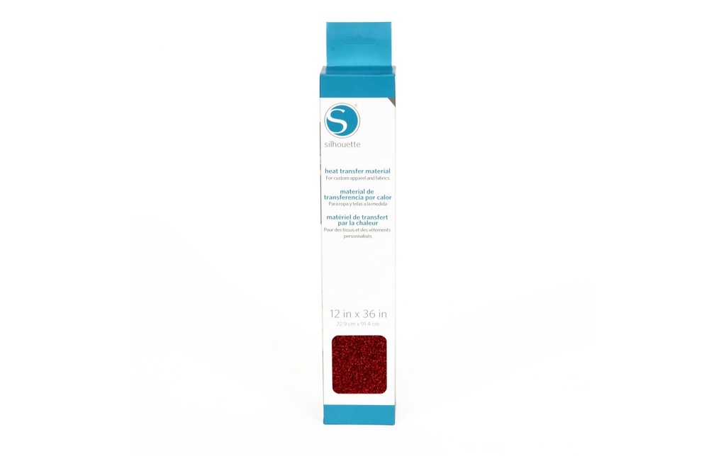 Silhouette Film thermocollant 30.5 cm x 90 cm Rouge, paillettes