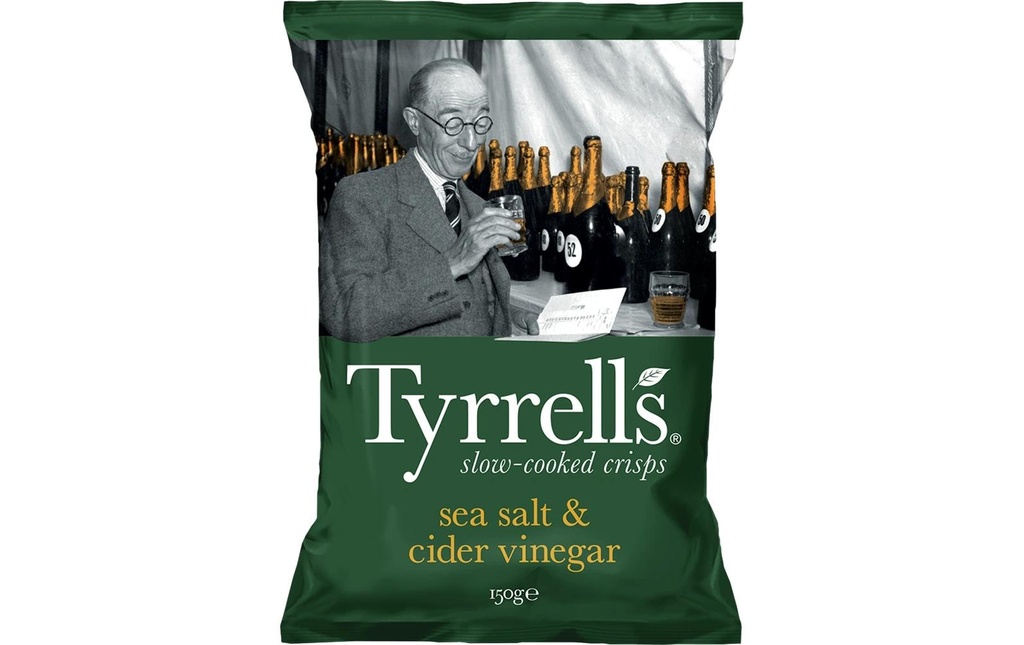 Tyrrell's Chips Sea Salt et Cider Vinegar 150 g