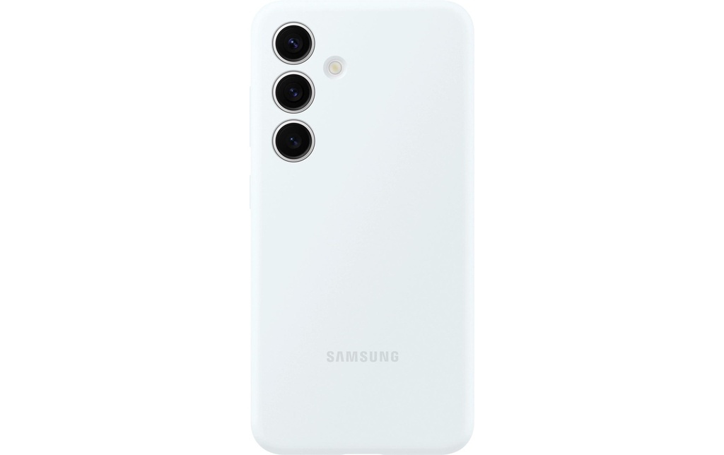 Samsung Coque arrière Silicone Galaxy S24 Blanc