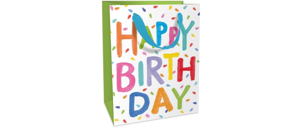 Braun + Company Sac cadeau Joyeux anniversaire 12 x 15 x 6 cm