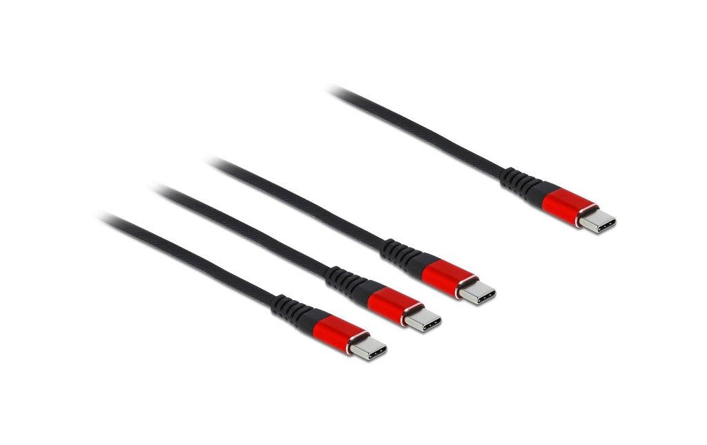 Delock Câble chargeur USB USB-C - 3x USB-C 0.3 m
