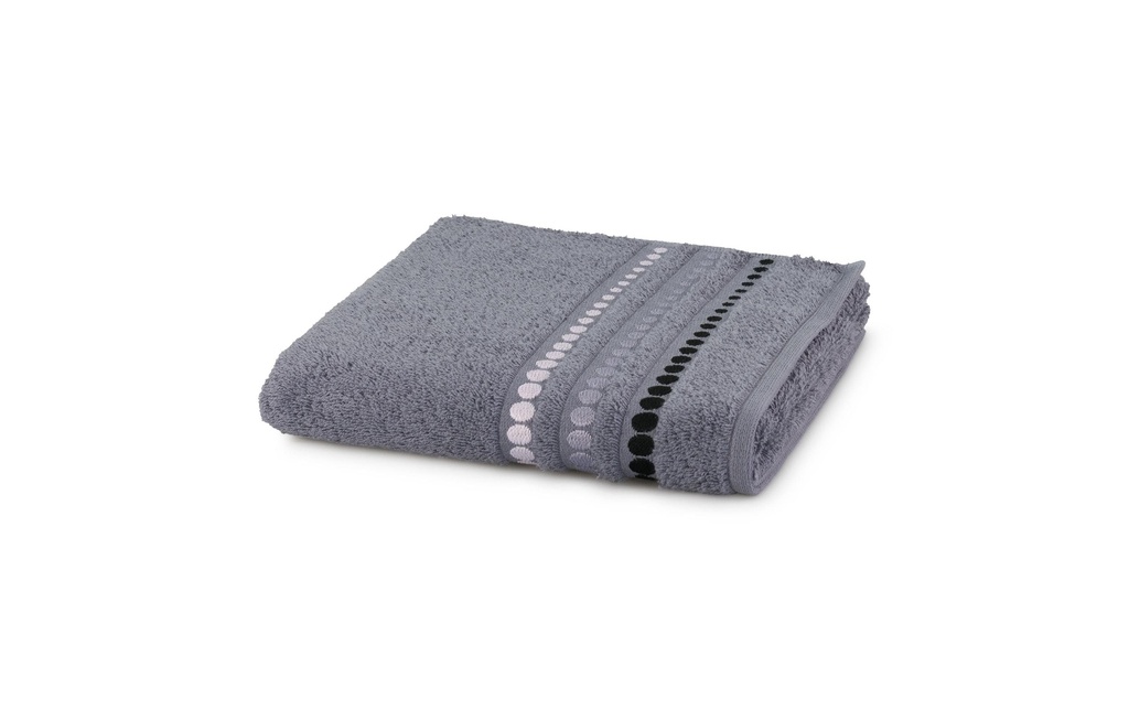 Frottana Serviette Line Points 50 x 100 cm, Stone Gray