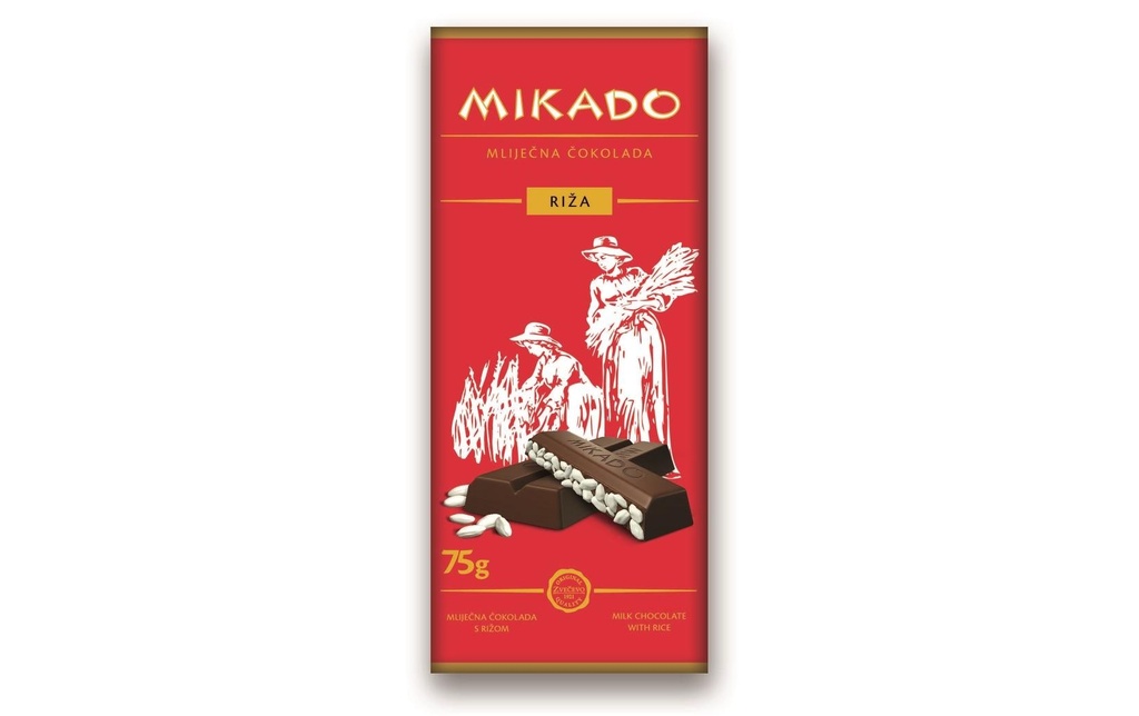 Mikado Chocolat au riz soufflé 75 g