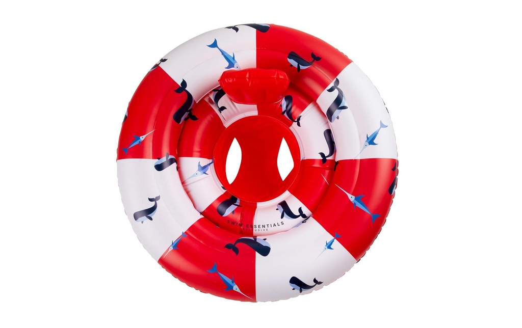 Swim Essentials Siège flottant 0-1 an Whale Red/White