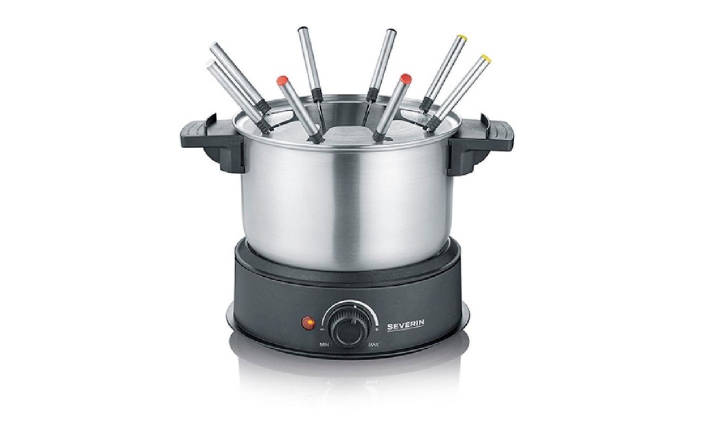 Severin Service à fondue tout-en-un 11 Pièce/s, Noir/Argenté