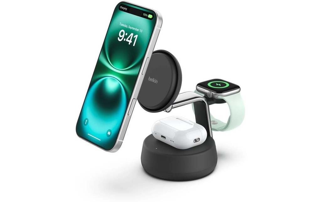 Belkin Chargeur sans fil UltraCharge Pro 3in1 Noir