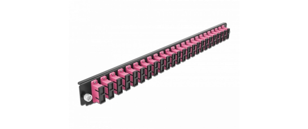 Delock Plaque de distribution Panneau avant 24 Port SC Duplex OM4 MM violet