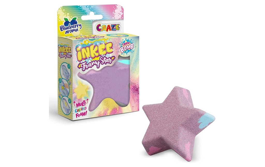 Craze Plaisir dans la baignoire Bombe de bain Inkee Foamy Star assortis