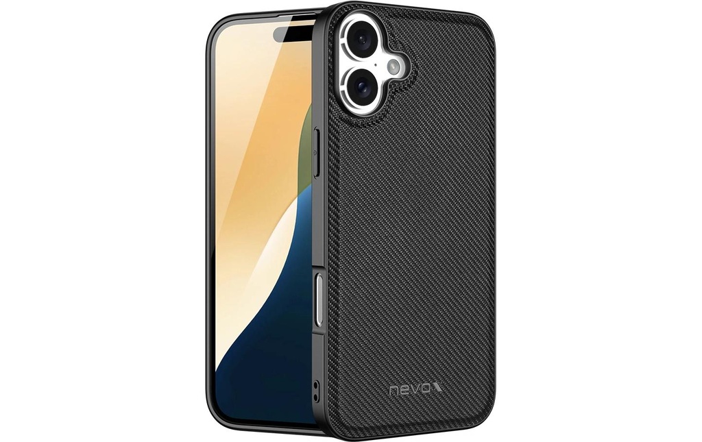 Nevox Coque arrière StyleShell Nylo iPhone 16 Plus Noir