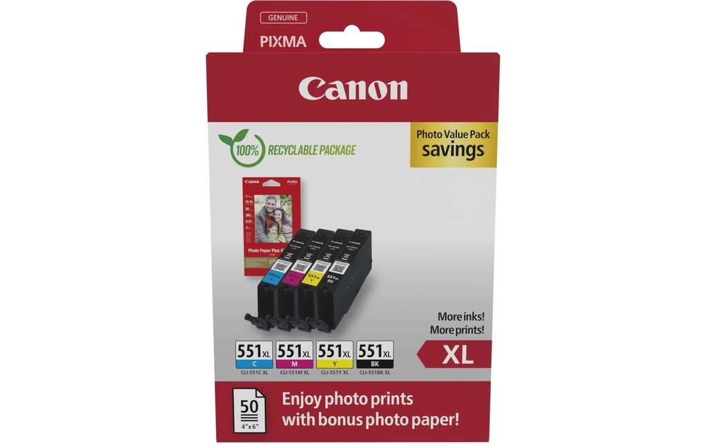 CANON Canon car. CLI-551XL bcmy + pa