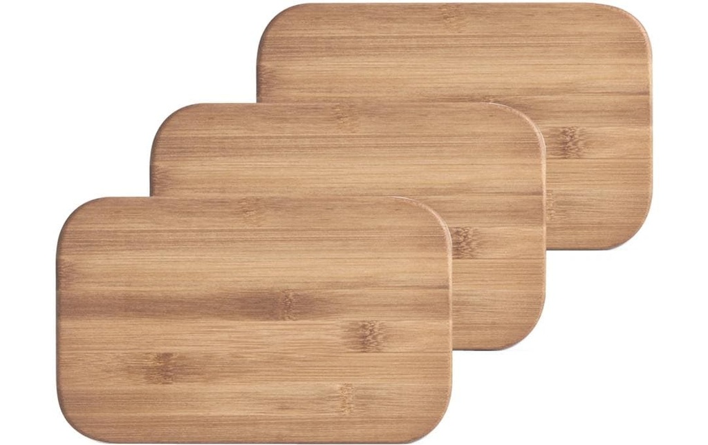 Zeller Present Kits de planches à découper 22 x 14 x 0.8 cm, bambou, 3 pièces