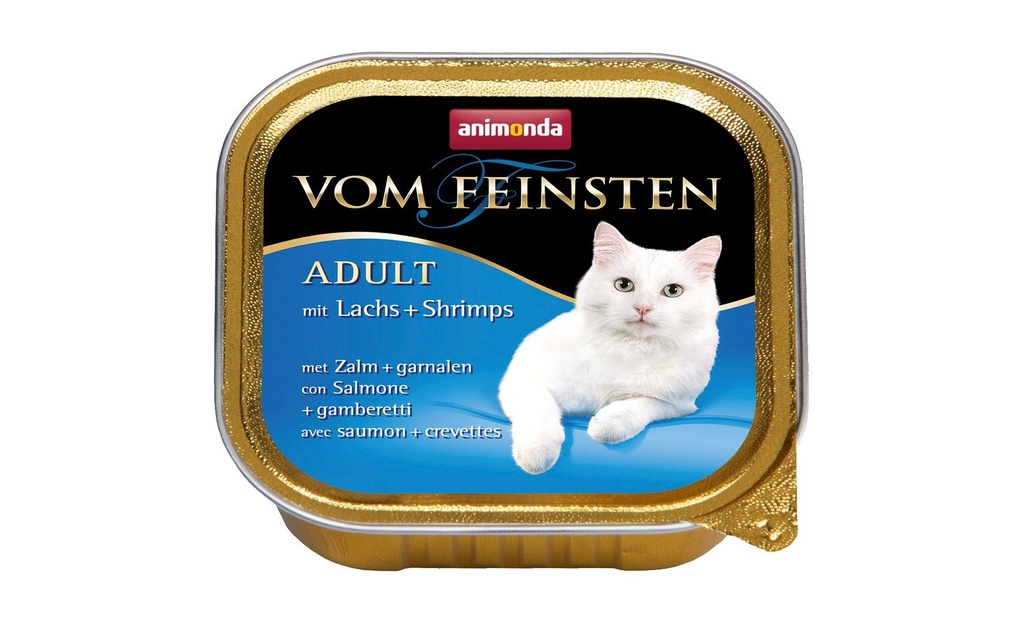 animonda Alimentation humide Vom Feinsten Adulte Saumon et crevettes, 100 g