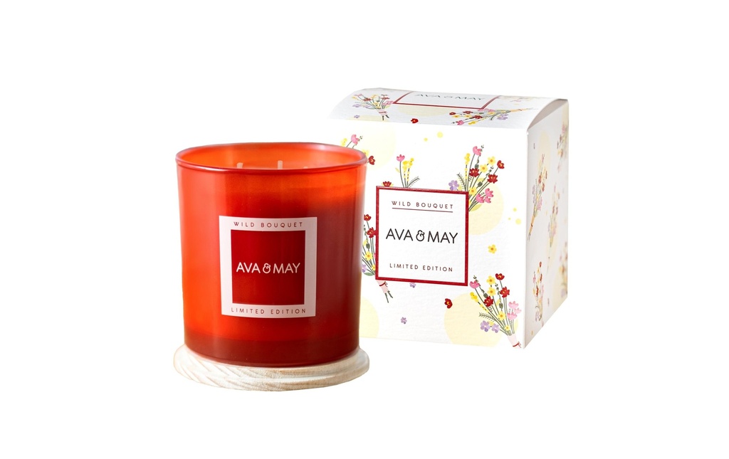AVA & MAY Bougie parfumée Bouquet sauvage 380g