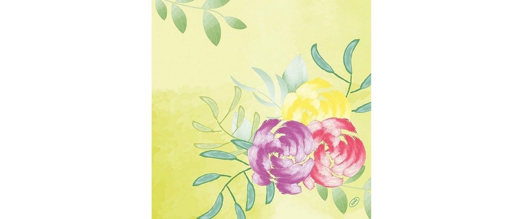 Duni Serviettes en papier Soft Tropics 40 cm x 40 cm, 60 Pièce/s