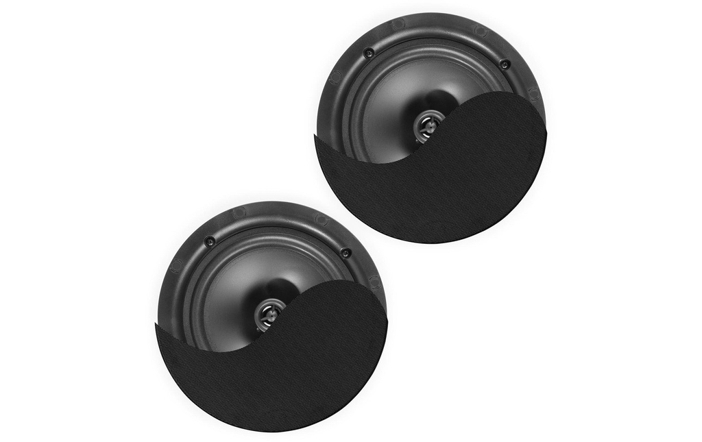 Power Dynamics Haut-parleur de plafond NCBT8B Lot de 2, 2x 40W, noir