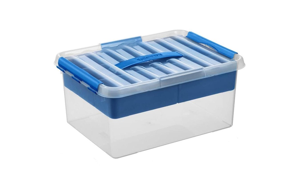 Sigma Home Boîte de rangement Q-Line Bleu, Volumes: 15 l