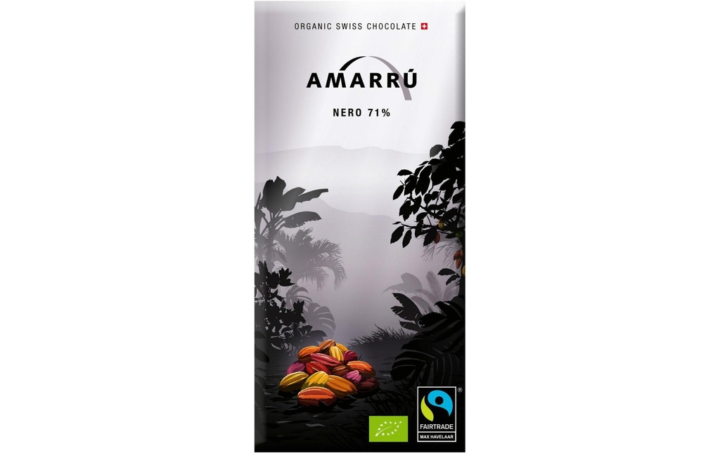 Amarru Tablette de chocolat Nero 71% Bio 100 g