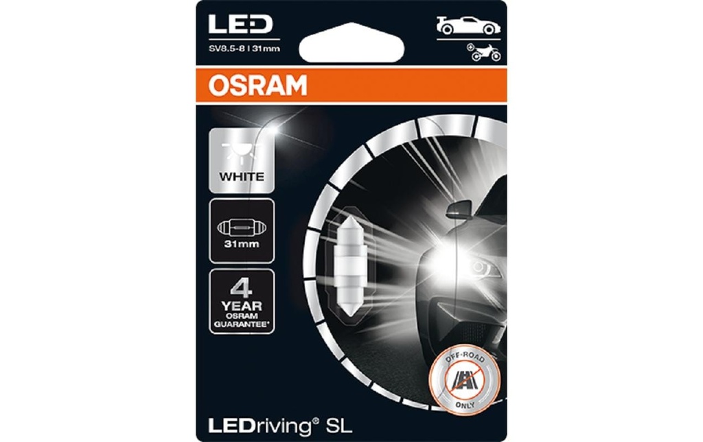 OSRAM LEDriving SL C5W SV8.5-8 Blanc Moto/Voiture de tourisme