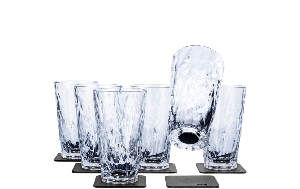 Silwy Verres en plastique magnétiques Longdrink
