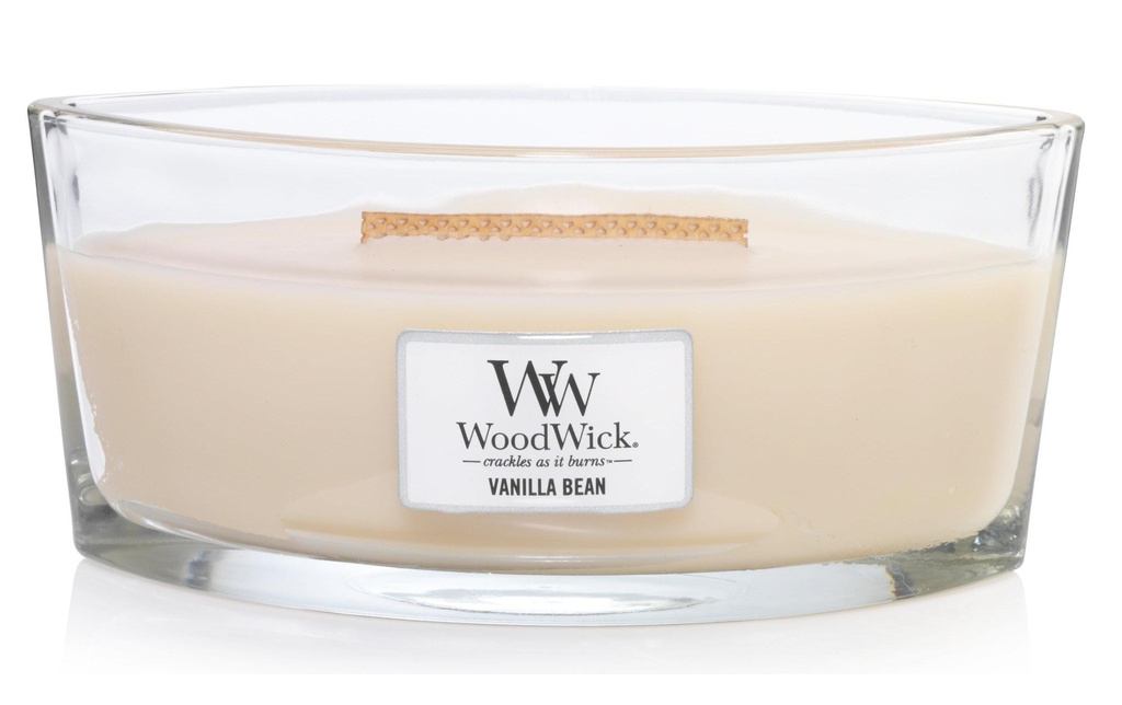 Woodwick Bougie parfumée Ellipse de gousse de vanille