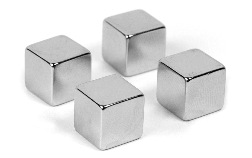 Trendform Aimant Cube Argenté, 4 Pièce/s